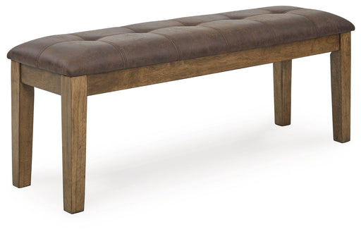 Urbinforte - Large Upholstered Dining Room Bench - Light Brown - R&R Furniture Gallery (Fountain Valley, CA)