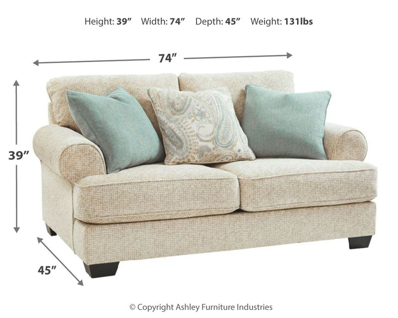Monaghan - Loveseat - Sandstone - R&R Furniture Gallery (Fountain Valley, CA)