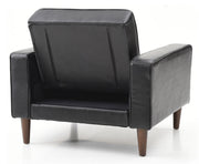 Glory Furniture Andrews futon chair bed showing a compact, versatile chair that converts into a bed with neutral upholstery fabric.