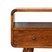 Solid Wood Curved Media Unit - R&R Furniture Gallery (Fountain Valley, CA)