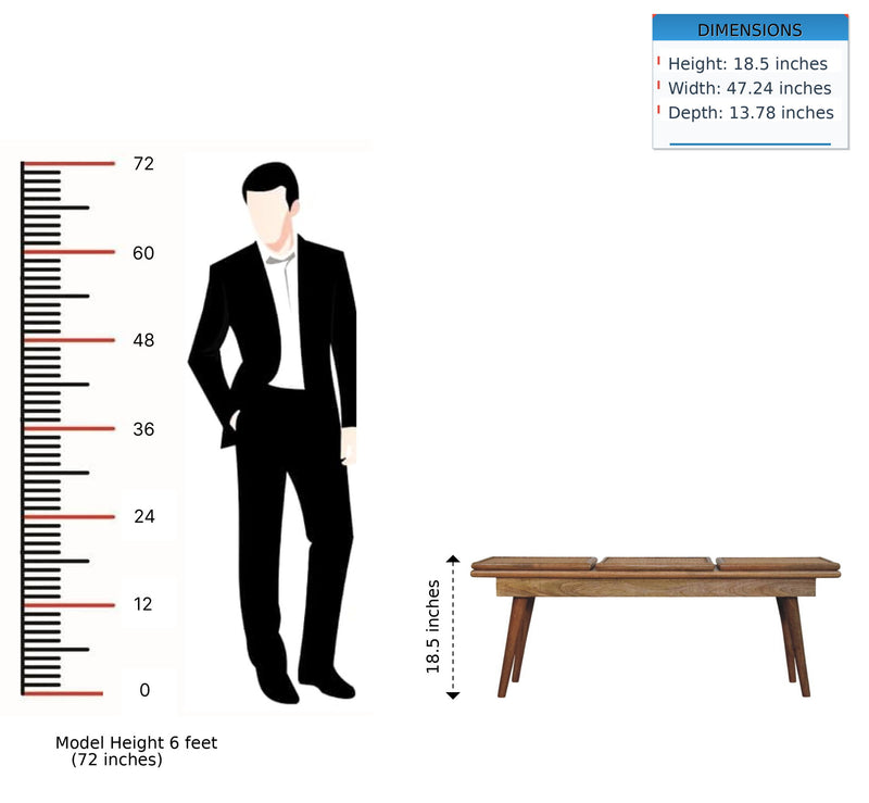 Larissa - Triple Accent Cane Bench - Beige - R&R Furniture Gallery (Fountain Valley, CA)