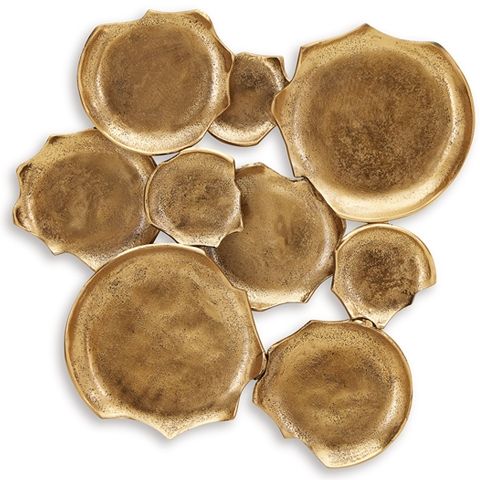 Gageton - Wall Decor - Antique Gold Finish - R&R Furniture Gallery (Fountain Valley, CA)