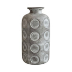 Earthenware - Aztec Tub Flower Vase - Gray - R&R Furniture Gallery (Fountain Valley, CA)