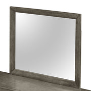Modern design mirror by Glory Furniture with a sleek rectangular frame hanging on a wall.