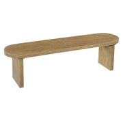 Indoor Pine dining bench by Noble House, sturdy wood bench with 350 lbs capacity for three people, ideal for kitchen or dining room.