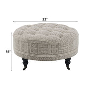 Upendo - Ottoman With Caster - Pattern Fabric - R&R Furniture Gallery (Fountain Valley, CA)