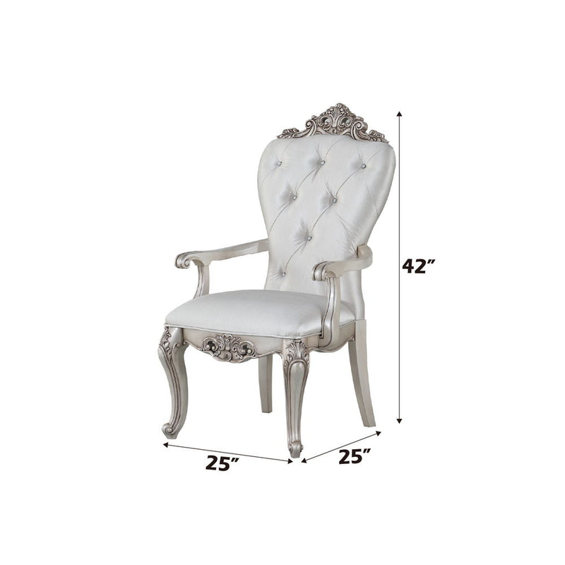 Gorsedd - Arm Chair (Set of 2) - Cream Fabric & Golden Ivory - R&R Furniture Gallery (Fountain Valley, CA)