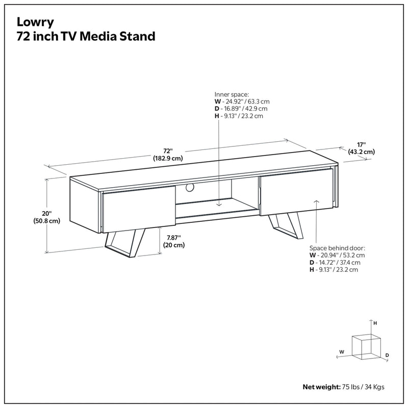 Lowry - Handcrafted TV Media Stand - Walnut