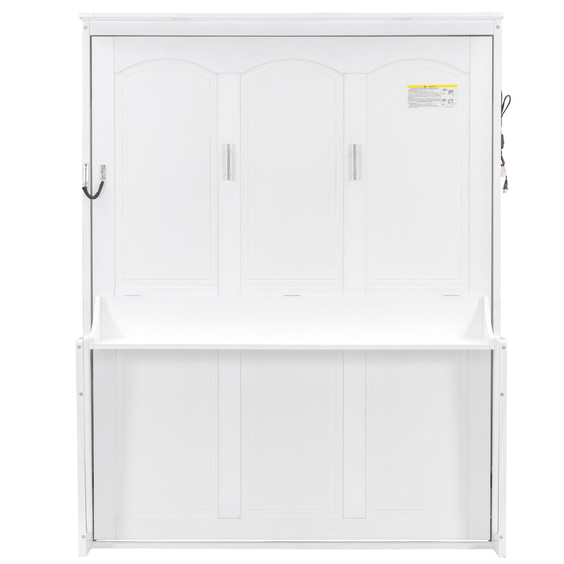 Murphy Bed With Desk, LED Lights & USB Charging Station - R&R Furniture Gallery (Fountain Valley, CA)