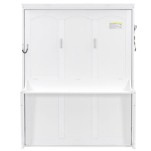 Murphy Bed With Desk, LED Lights & USB Charging Station - R&R Furniture Gallery (Fountain Valley, CA)