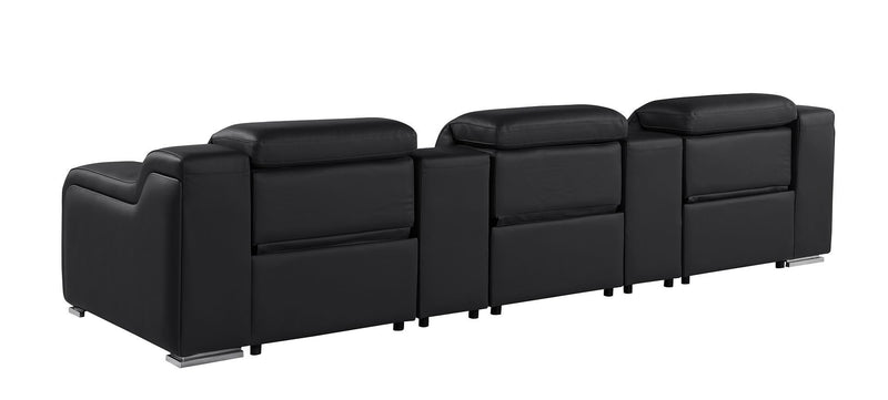 1116 - 5-Piece Modular Power Reclining Sofa In With 3 Power Recliners & Power Headrests