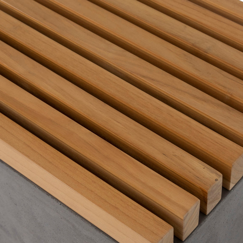 Bowman - Outdoor Bench - Dark Gray And Natural