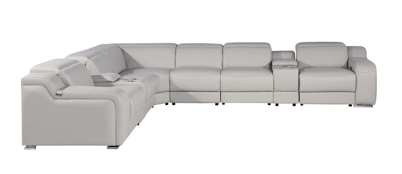 1116 - Power Reclining Italian Leather Sectional - R&R Furniture Gallery (Fountain Valley, CA)