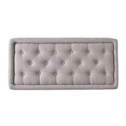 Dean - Fabric Storage Wide Tufted Rectangle Ottoman - Gray - R&R Furniture Gallery (Fountain Valley, CA)