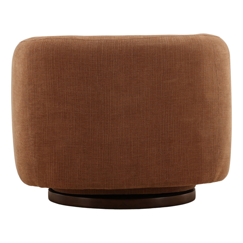 Fawn - Swivel Chair - Rust And Walnut