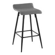 Set of two Lumi Source Ale contemporary fixed height counter stools with sleek modern design and wooden legs.