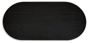 Rowanbeck - Oval Dining Room Table - Black - R&R Furniture Gallery (Fountain Valley, CA)