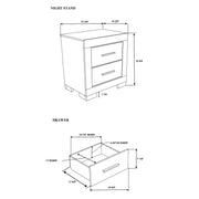 Elsa - 2 Toned Nightstand With Bar Handle And Spacious Drawers - R&R Furniture Gallery (Fountain Valley, CA)