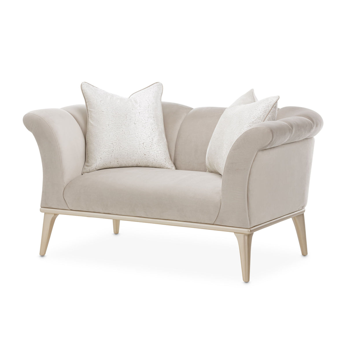 Yvette - Chair And A Half - Porcini / Medium Champagne - R&R Furniture Gallery (Fountain Valley, CA)