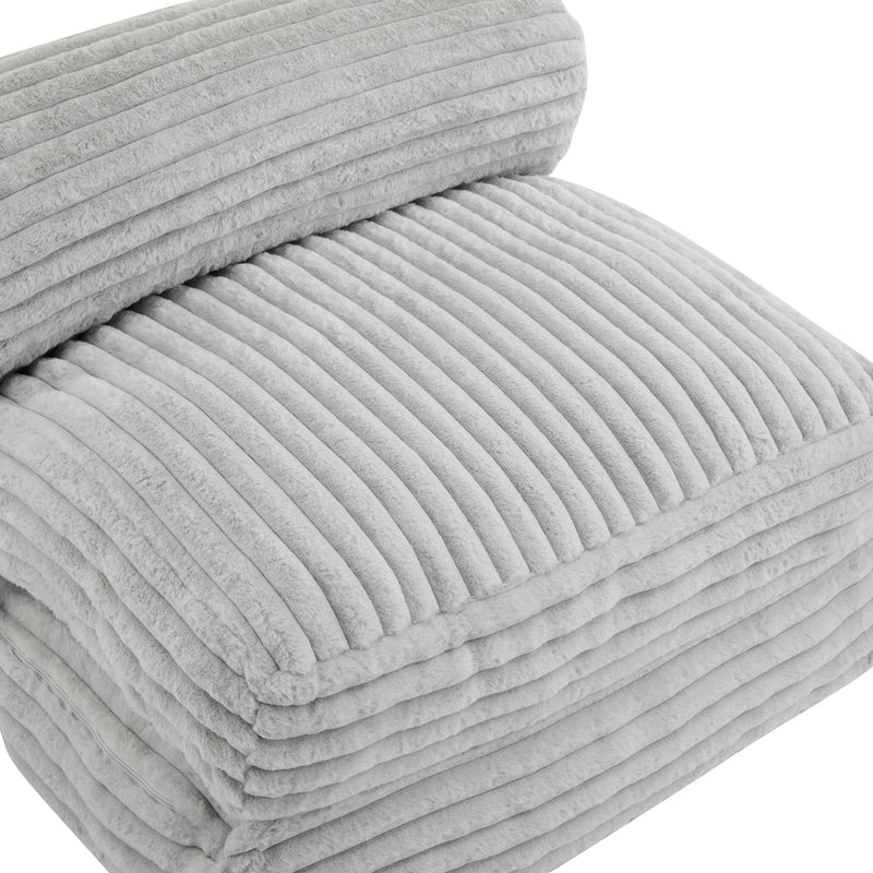 Latina - Indoor Foldbable Bean Bag Lounge Chair - Light Gray