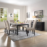 Nolan - Side Chair (Set of 2) - Linen & Salvage Dark Oak - R&R Furniture Gallery (Fountain Valley, CA)