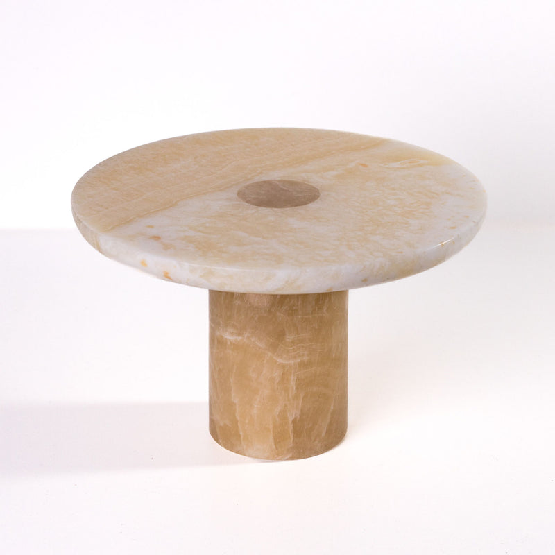Marble Cakestand - Yellow Onyx - R&R Furniture Gallery (Fountain Valley, CA)