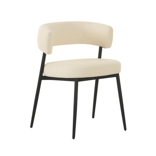 Maxine - Vegan Leather Dining Chair - Cream - R&R Furniture Gallery (Fountain Valley, CA)