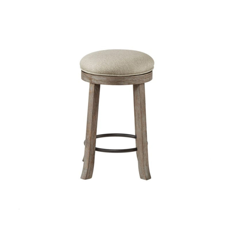 Swivel Counter Stool - Cream / Reclaimed Gray - R&R Furniture Gallery (Fountain Valley, CA)