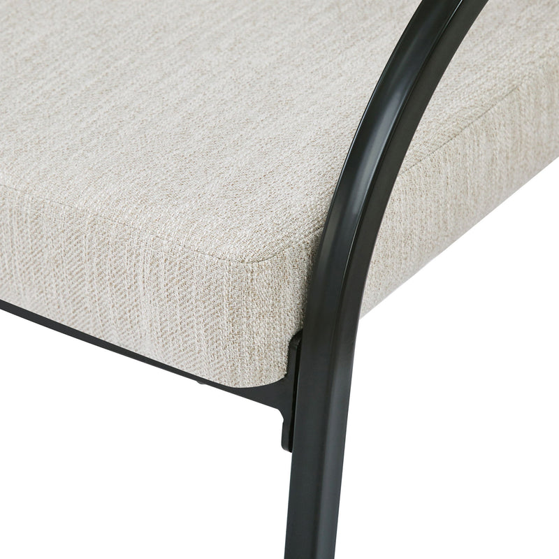Contemporary Upholstered Dining Chairs With Metal Legs (Set of 2) - R&R Furniture Gallery (Fountain Valley, CA)