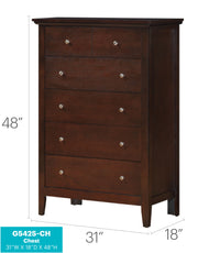 Glory Furniture cappuccino storage chest, accent furniture with a smooth finish and spacious interior for versatile storage.