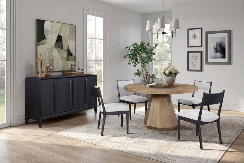 Elegant Round Dining Table - R&R Furniture Gallery (Fountain Valley, CA)