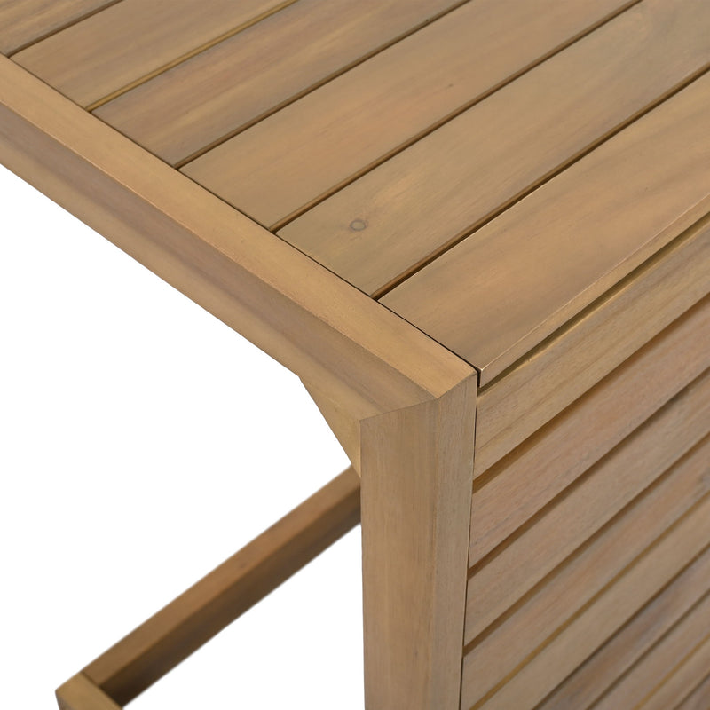 Aluminum Outdoor C - Shaped Side Table For Patio - R&R Furniture Gallery (Fountain Valley, CA)