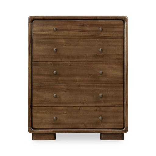 Boka Five Drawer Acacia Wood Chest in Impala - R&R Furniture Gallery (Fountain Valley, CA)