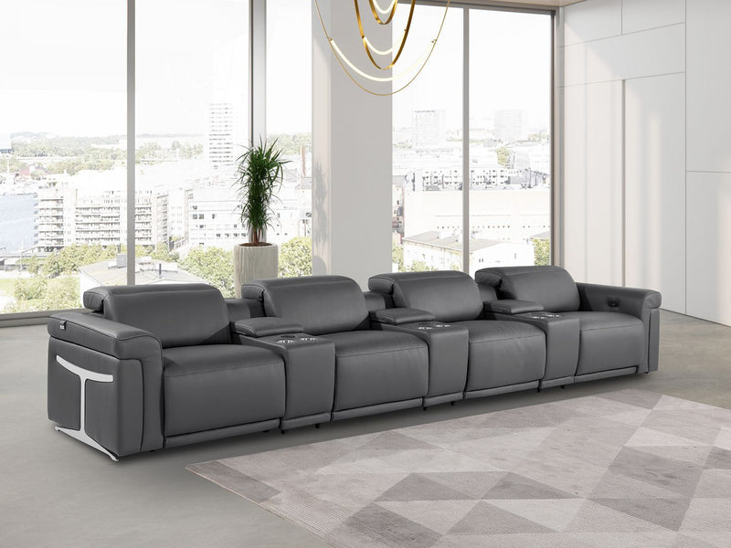 1126 - 7-Piece Modular Power Reclining Sofa In With 4 Power Recliners & Power Headrests - R&R Furniture Gallery (Fountain Valley, CA)