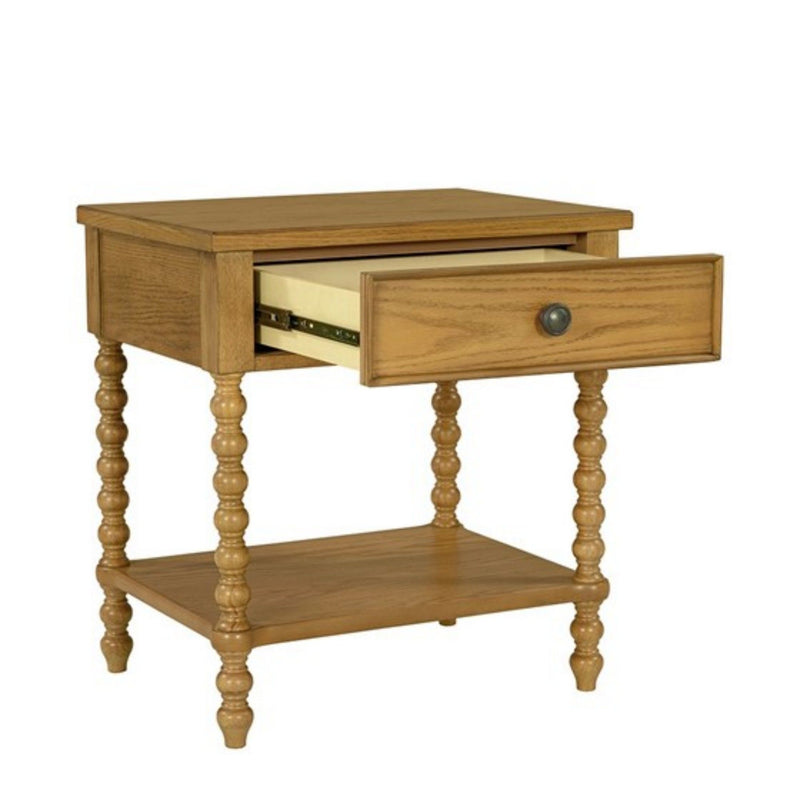 Traditional Durable Nightstand Table With Drawer And Shelf - R&R Furniture Gallery (Fountain Valley, CA)