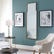 Uttermost Adelasia wall mirror with antiqued gold finish, featuring a decorative frame and reflective surface for elegant wall decor.