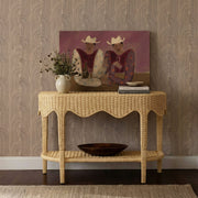 Sally - Rattan Console Table - Natural - R&R Furniture Gallery (Fountain Valley, CA)