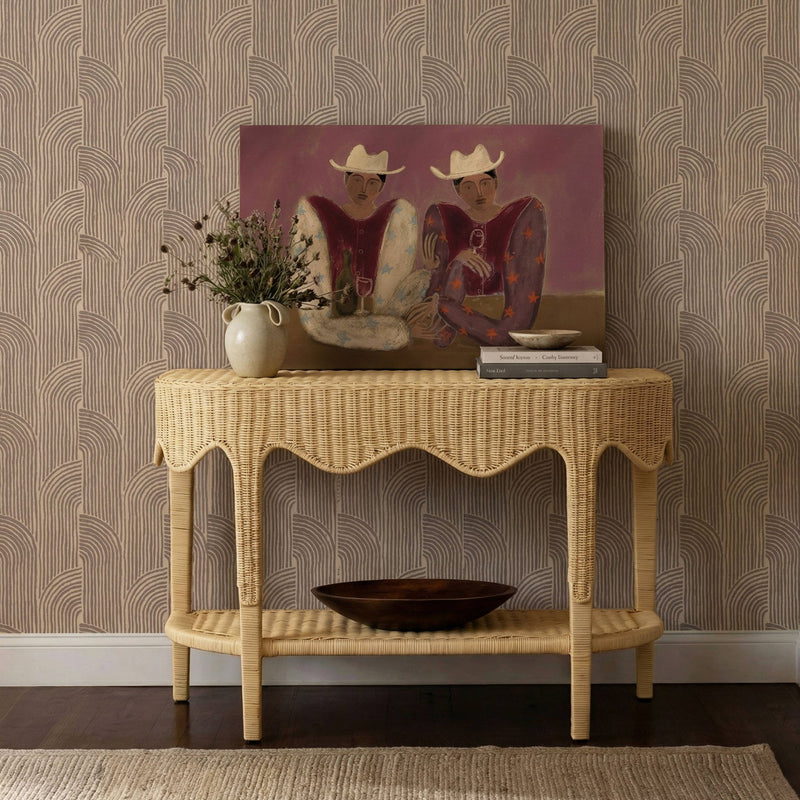 Sally - Rattan Console Table - Natural - R&R Furniture Gallery (Fountain Valley, CA)