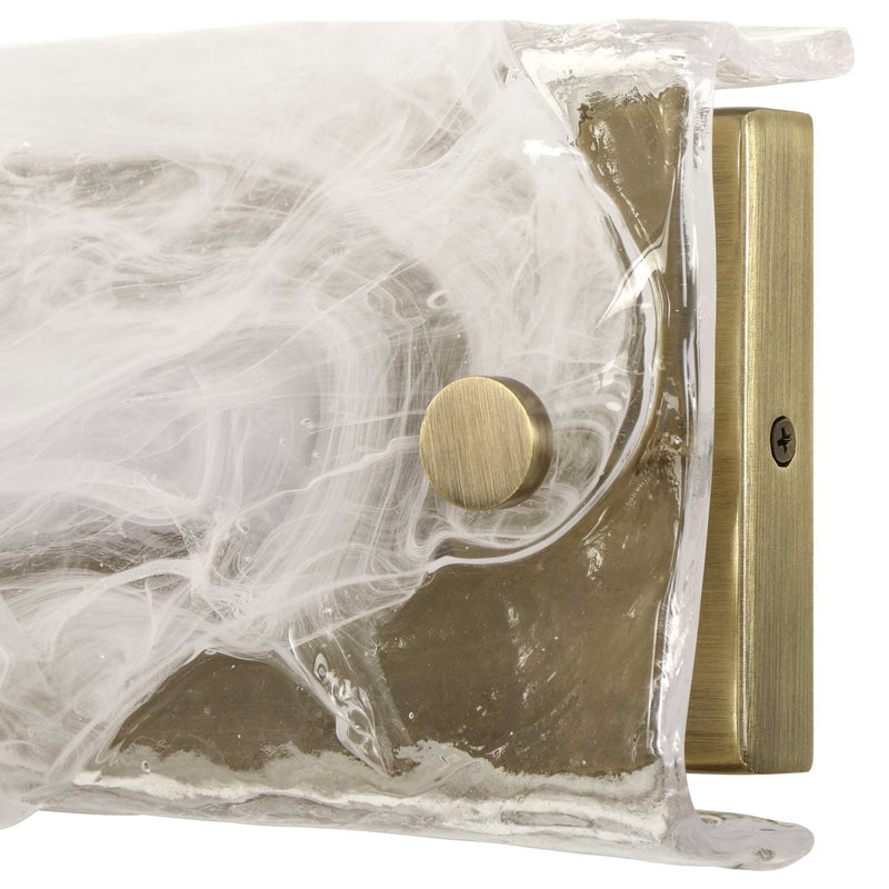 Taffy - 1 Light LED Swirl Glass Sconce - White