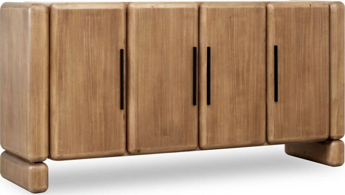 Nia Four Door Acacia Wood Sideboard in Lioness