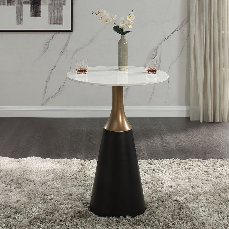Jaramillo - Counter Height Table - Natural Marble Top & Black - R&R Furniture Gallery (Fountain Valley, CA)