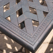Enchantia - Outdoor Square Dining Table With Weave Tabletop And Flared Legs - Copper - R&R Furniture Gallery (Fountain Valley, CA)