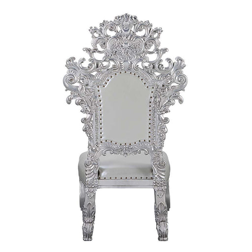 Valkyrie - Side Chair (Set of 2) - Synthetic Leather & Antique Platinum - R&R Furniture Gallery (Fountain Valley, CA)