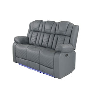 Raize - 10 Power Reclining Sofa With DDT, WC And LED - Gray - R&R Furniture Gallery (Fountain Valley, CA)