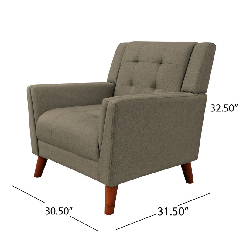 Luminaesque - Fabric Upholstered Armchair With Tufted Back - R&R Furniture Gallery (Fountain Valley, CA)