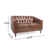 Sophisticated Loveseat With Diamond Stitched Detailing - R&R Furniture Gallery (Fountain Valley, CA)