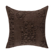 Abbey Sierra Brown 22x22 inch accent pillow by Classic Home featuring plush fabric and stylish design.