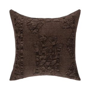 Abbey Sierra Brown 22x22 inch accent pillow by Classic Home featuring plush fabric and stylish design.