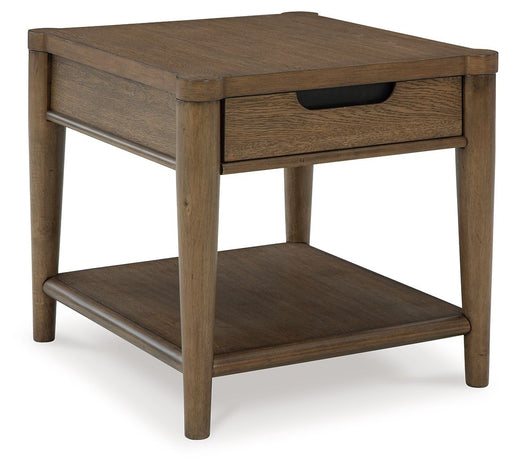 Roanhowe - Rectangular End Table - Brown - R&R Furniture Gallery (Fountain Valley, CA)