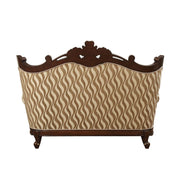 Shalisa - Loveseat With 5 Pillows (Same Lv01586) - Fabric & Walnut - R&R Furniture Gallery (Fountain Valley, CA)